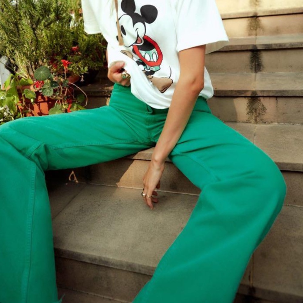 ZARA green jeans